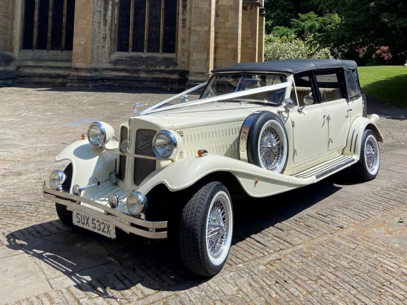 Vintage Beauford wedding car